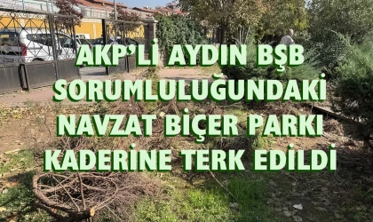 Aydın BŞB Nevzat Biçer Parkı’nı kaderine terk etti...